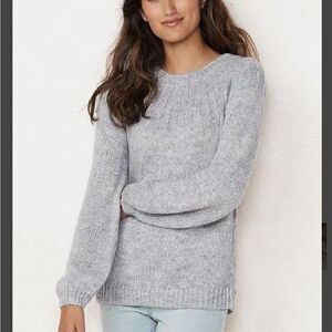 LC Lauren Conrad Lauren Conrad Gray Bow Back Sweater Size XL